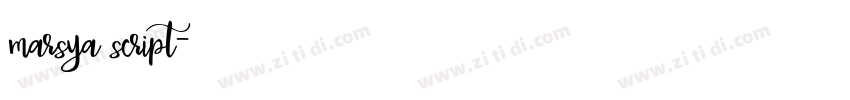 marsya script字体转换